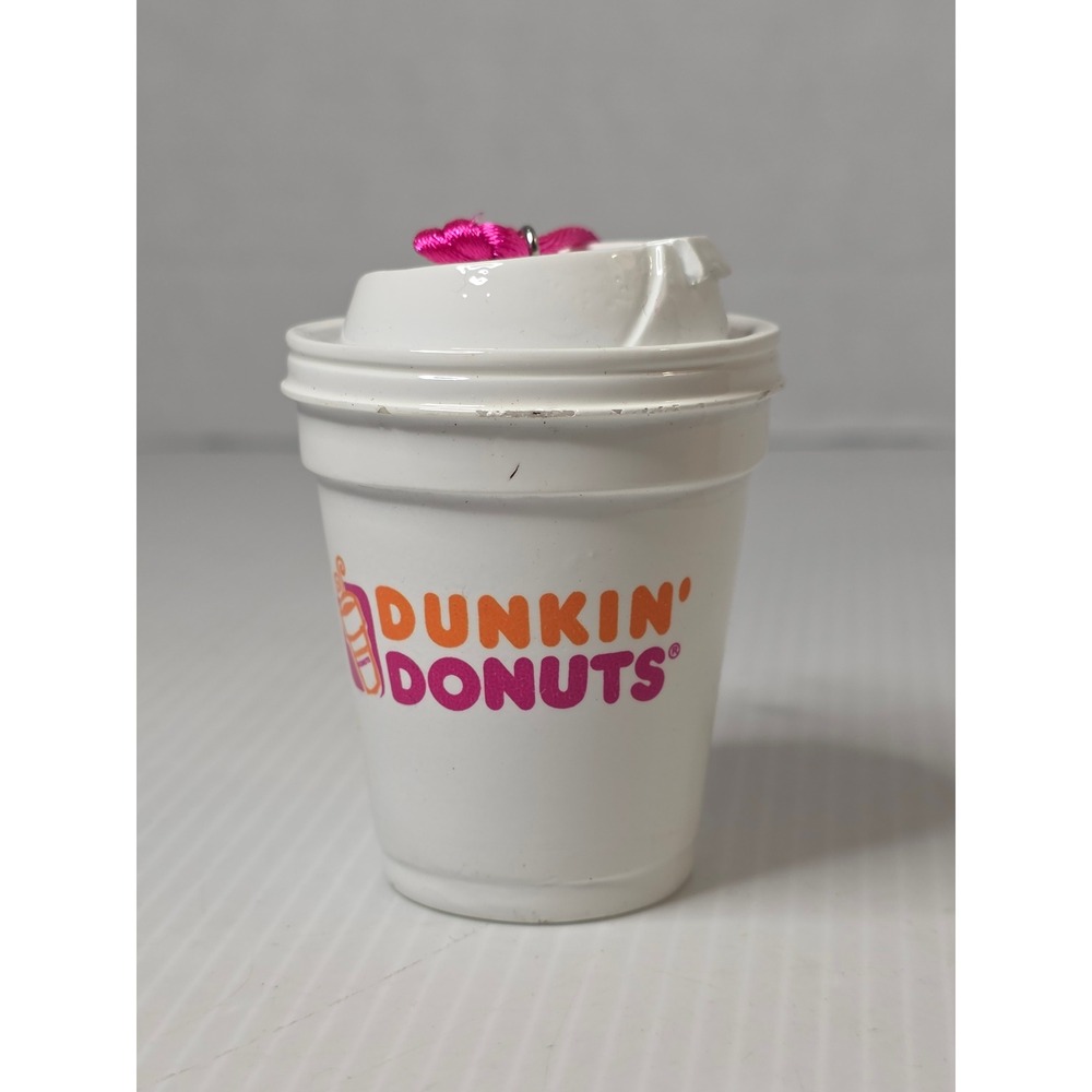 Dunkin Donuts Coffee Cup Ornament Small White Fair Holiday Ornament